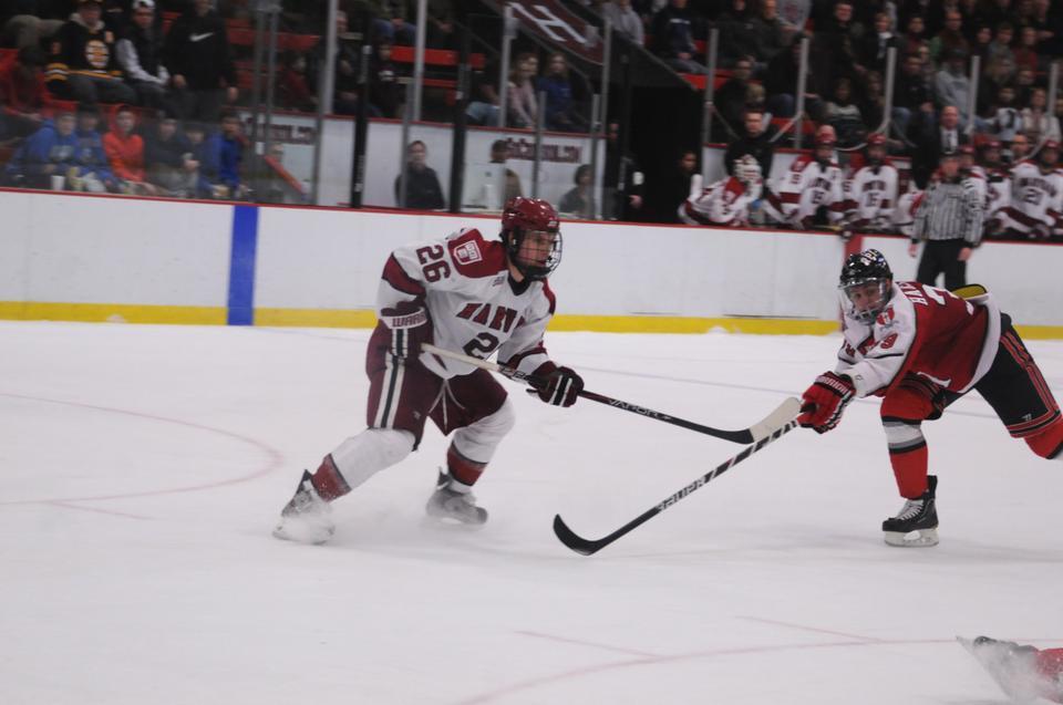 Junior forward Luke Grenier gave the Crimson its first lead of the night with his seventh goal of the year, a crucial third-period score from the slot. But visiting Rensselaer struck back, scoring with just 63 seconds left to force the 2-2 tie, Harvard’s tenth of the season.