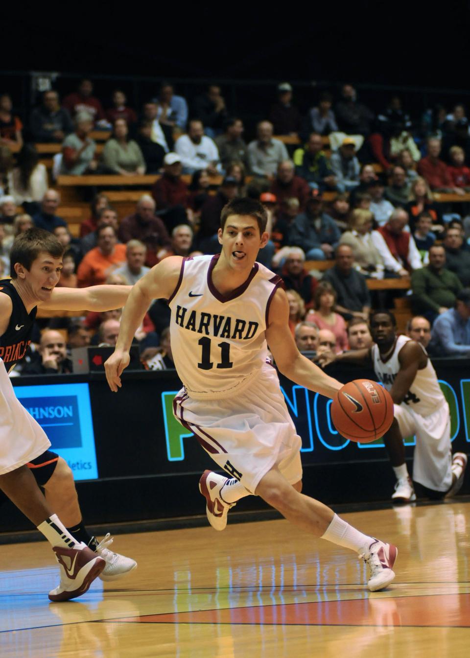 Co-captain Oliver McNally, who ranks second all-time at Harvard in free-throw shooting with 86.1 percent, made the last game-tying basket against Princeton on Saturday before the Crimson lost it, 70-62.