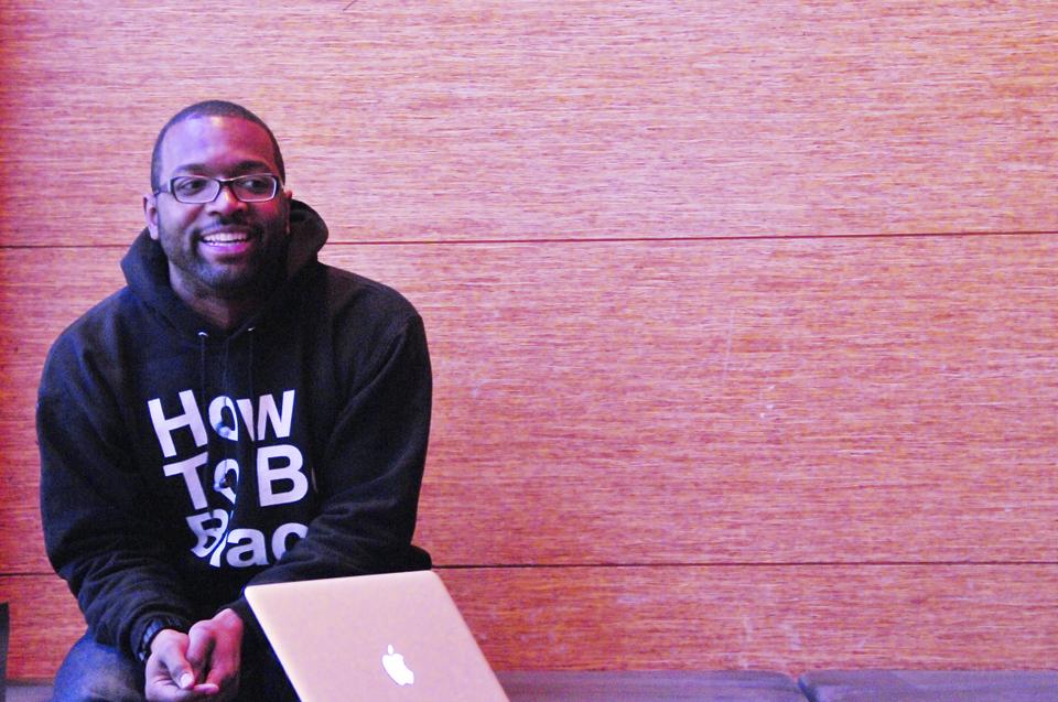 Baratunde Thurston, on Monday, smiles as he shares some insight to his approach on writing his book "How To Be Black". As a satire fanatic he enjoys the reactions that his book gets when people see the title. 
