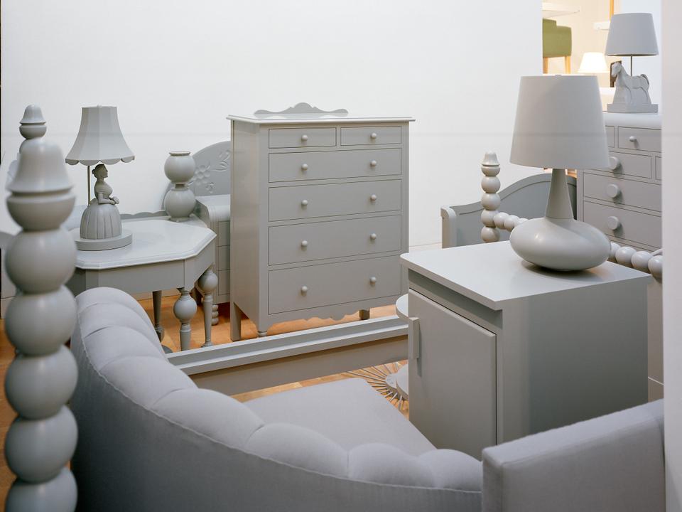In his "Lequita Faye Melvin," Roy McMakin reproduced the furniture in his childhood homes. The piece is featured in the Institute of Contemporary Art's new exhibit.