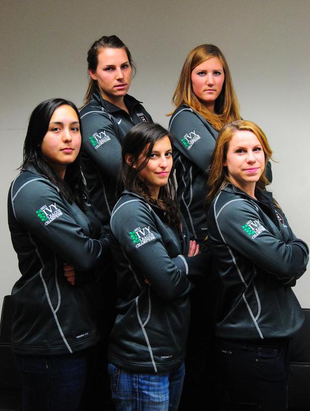 This year's seniors, (from left to right, front to back) Marika Zumbro, Eve Rosenbaum, Jane Alexander, Whitney Shaw, and Rachel Brown, look to cement their legacy with a second Ivy title in 2012.