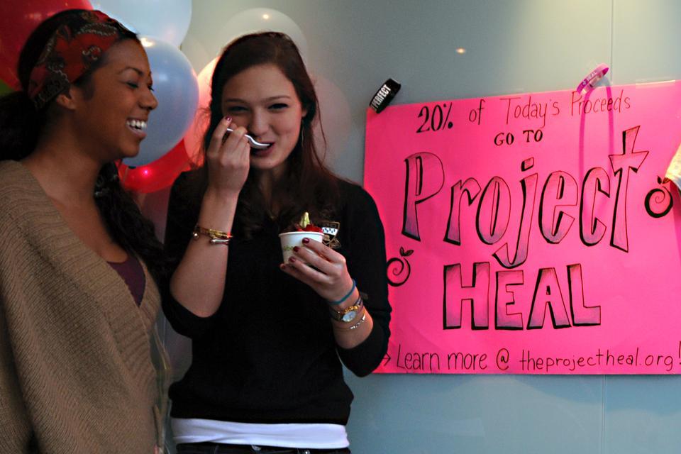 Pinkberry partners with Project HEAL in an effort to combat eating disorders on Saturday. The organization, cofounded by Kristina Saffran ‘14 and Liana Rosenman (not pictured) help struggling individuals reach full recovery. 