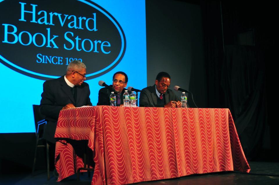 Professors Michael Dawson and William Julius Wilson and Reverend Eugene Rivers spoke at the Harvard Bookstore sponsored discussion on The Future of Black Politics at the Brattle Theatre on Wednesday evening.