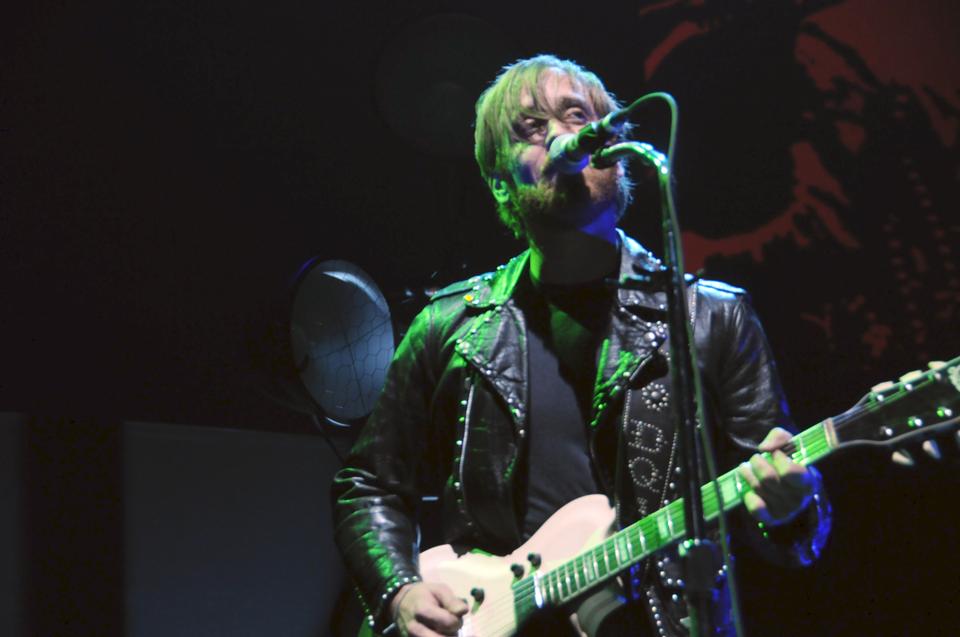Dan Auerbach, guitarist and vocalist of The Black Keys, performs on stage after the Arctic Monkeys on Wednesday night at Boston's TD Garden Arena.