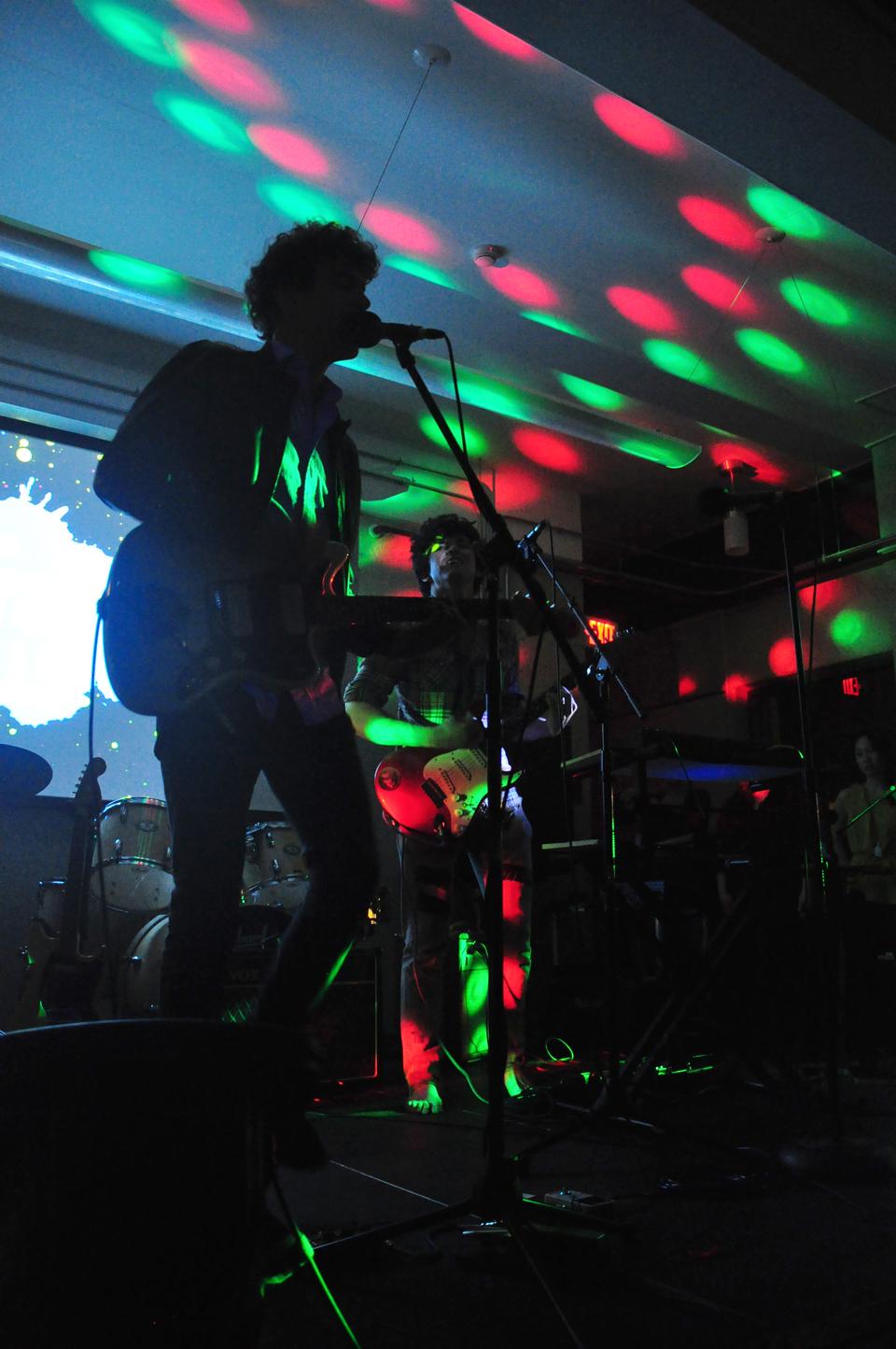 The Dying Falls perform songs from their debut EP, "Driftwood." They came in second place after The Nostalgics in Battle for Yardfest on Friday.