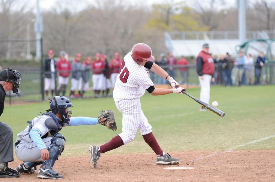 Freshman Ethan Ferreira, shown above in the Harvard baseball team’s doubleheader against Columbia on Saturday, went a combined 2-for-13 in the Crimson’s two-game set against Penn on Sunday. The Quakers took both contests in the doubleheader, dropping Harvard’s league record to 2-6 and the team’s overall mark to 5-22.