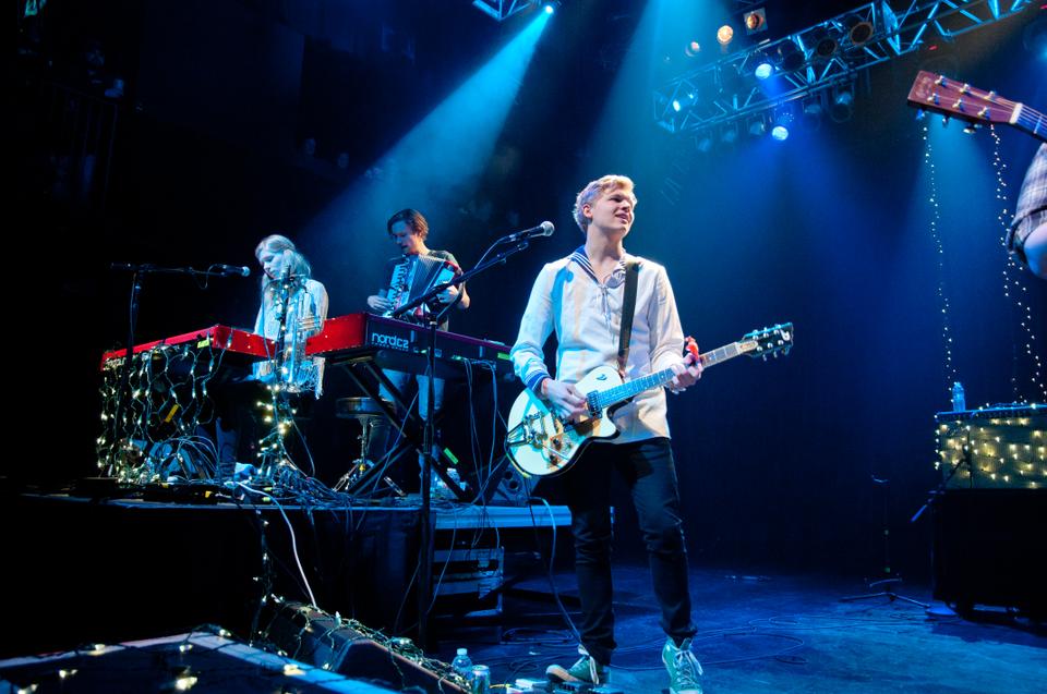 Brynjar Leifsson, guitarist for Of Monsters and Men, plays "Numb Bears" at the House of Blues Boston on April 7th. The Icelandic band released the US version of their debut album "My Head Is An Animal" in April 2012.