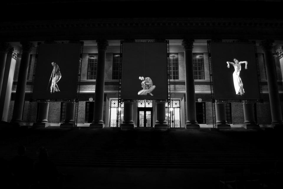 “Slow Dancing”, an installation by David Michalek, is a part of the Arts First intiative. Michalek was a fashion photographer before quitting and pursuing more abstract, conceptual art. 