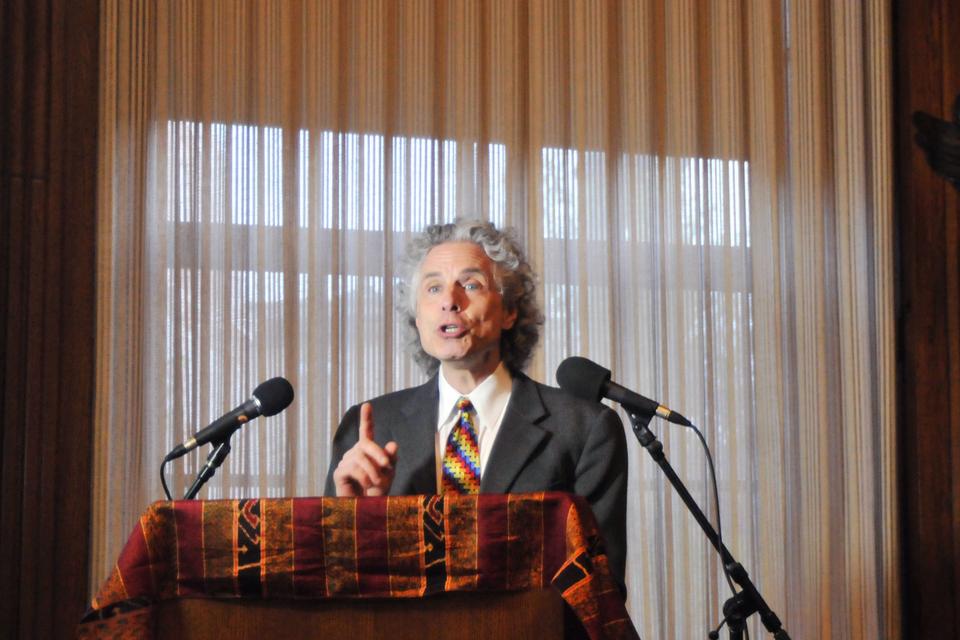 Professor Steven Pinker talks about the psychology of a leader and the idealism of tyrants. "The Living Magazine: Cambodia" brought together Harvard professors, students, and Cambodian artists to discuss Cambodia and the Khmer Rouge.