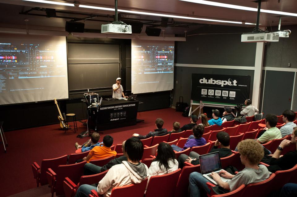 DJ Shiftee aka Samuel Morris Zornow ‘08, instructor at Dubspot's electronic music school going over DJ fundamentals featuring the Traktor Pro software suite.