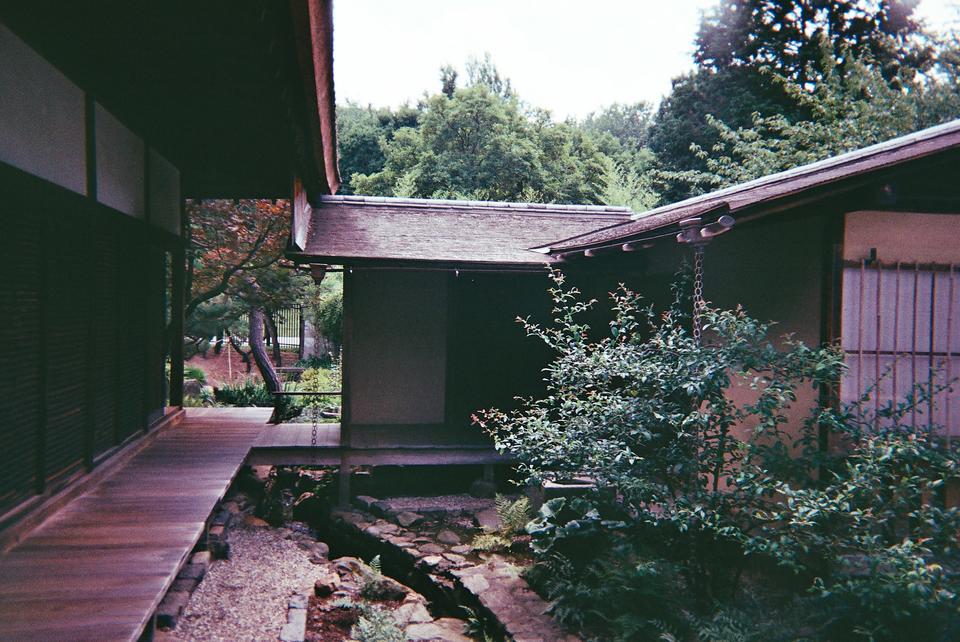 To enter the Shofuso Japanese House, visitors must remove their shoes and don socks (if they aren't already wearing them) in observance of the Japanese tradition of "shoes on stone, socks on wood."
