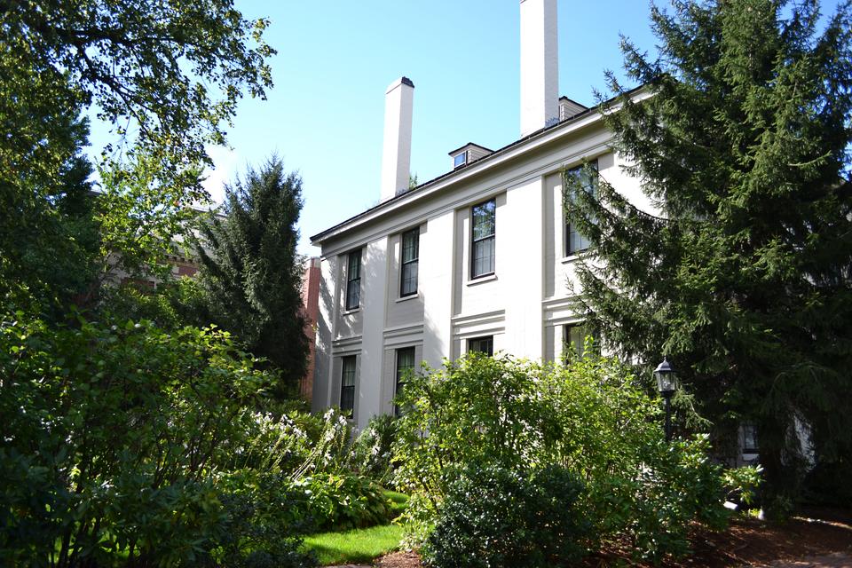 Sparks House, located at 21 Kirkland Street, has been repainted from its iconic yellow to a grayish beige.
