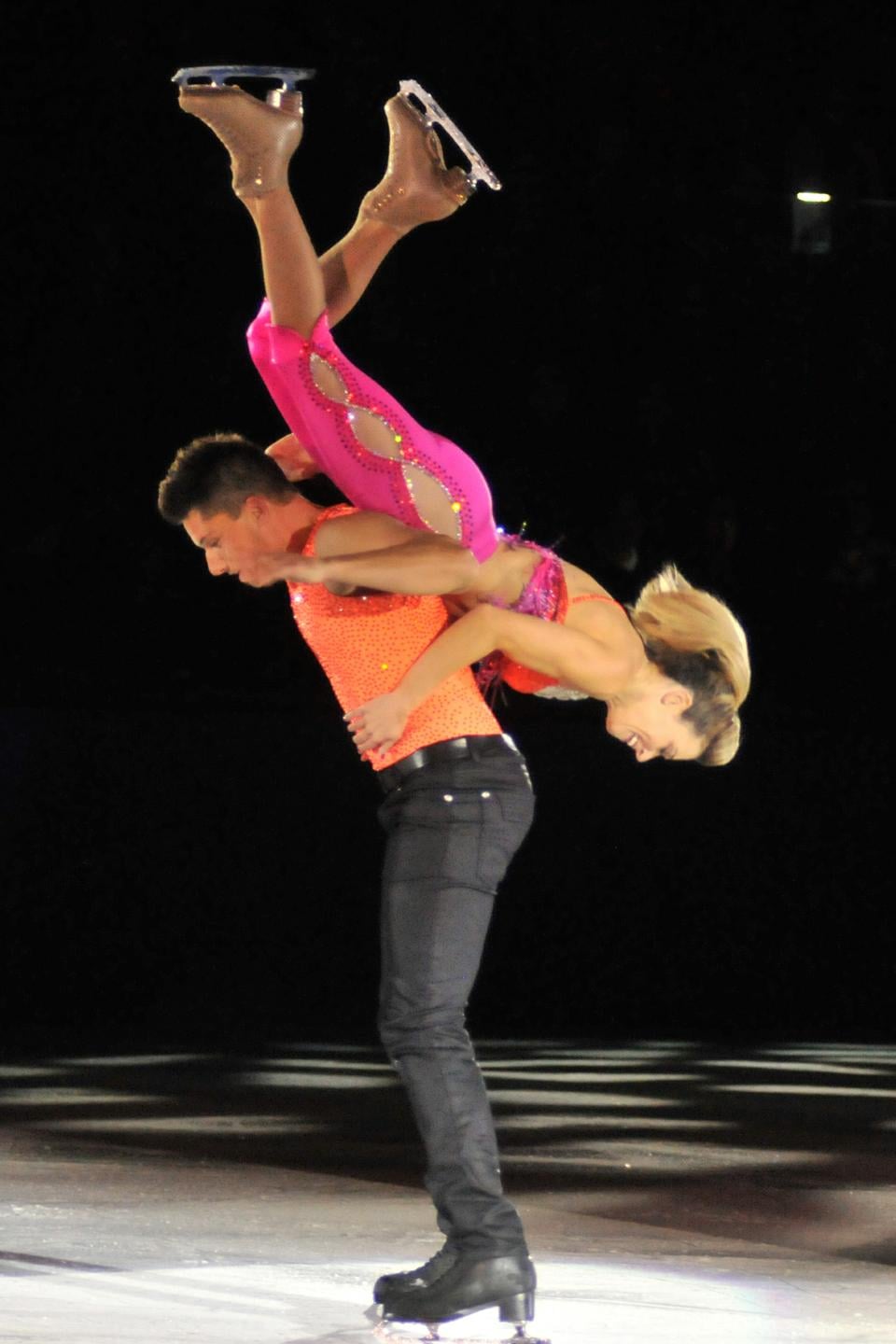 Melanie Lambert and Fred Palascak perform during "An Evening with Champions," benefitting the Dana-Farber Cancer Institute’s Jimmy fund.