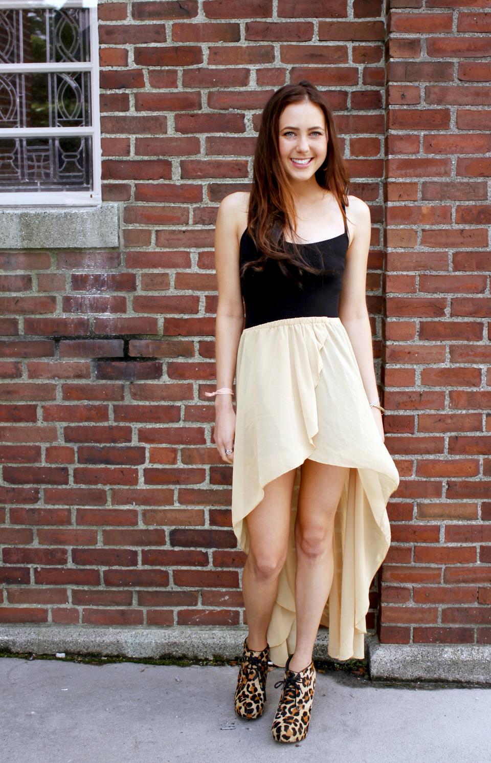 “I met Meghan through one of my roommates and I think she has really cute style. She's one of those people who can always somehow pull off the "in" trends without looking like she's trying too hard—like high-waisted flares or crop tops. Somehow I think if I tried to wear those things, I would look really silly.”