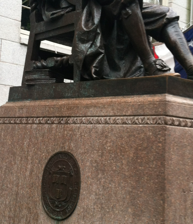 John Harvard Statue: The dirtiest coat of arms on campus.