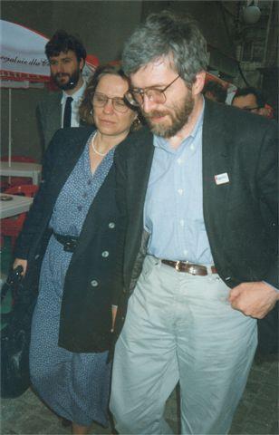 Polish poet Stanislaw Baranczak and his wife.