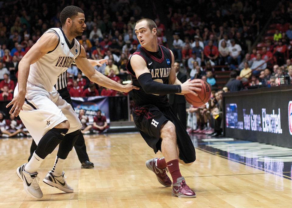 In the Harvard men's basketball team's first NCAA game in 66 years, sophomore wing Laurent Rivard scored a team-high 20 points in a 79-70 loss to Vanderbilt. 