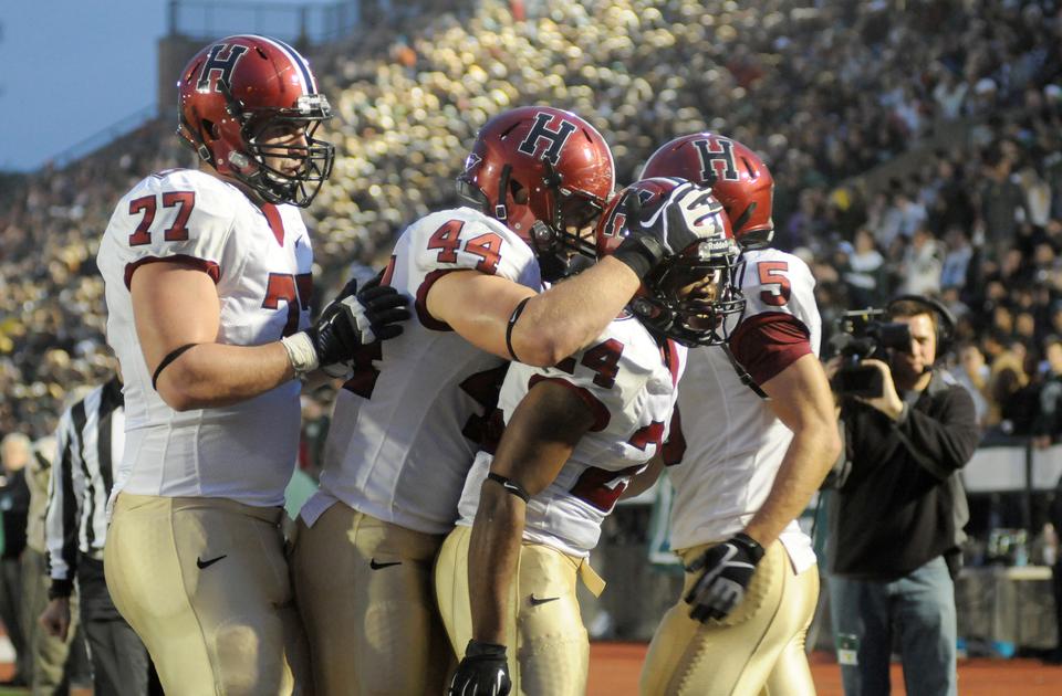 Senior running back Treavor Scales (24) ran for two touchdowns in the first half to help the Harvard football team to a 21-0 lead over Dartmouth at the break.