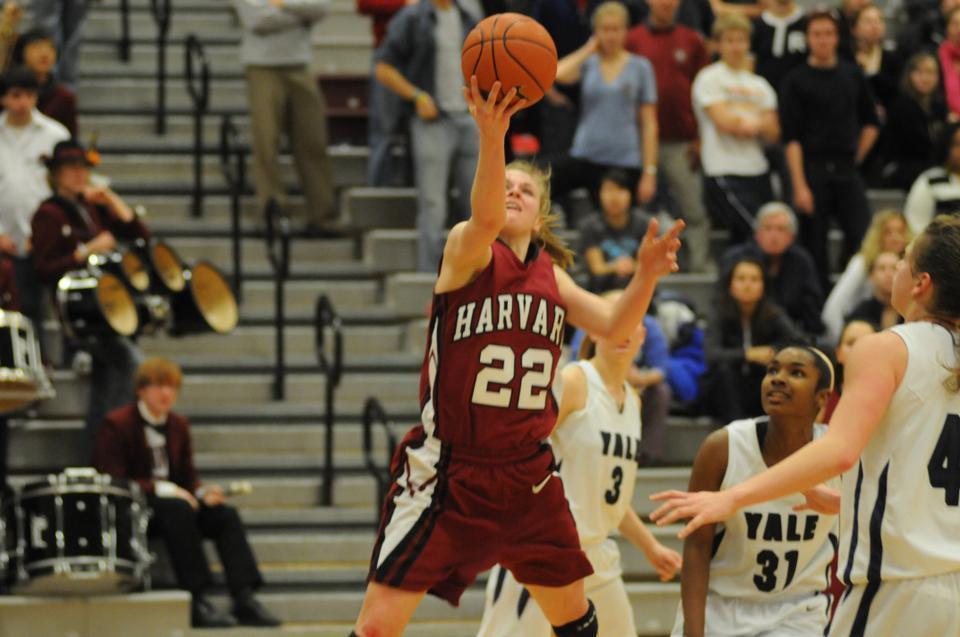 Junior guard Christine Clark, shown above in earlier action, contributed a team-high 23 points in the Harvard women's basketball team's 72-61 loss at Michigan on Friday night.