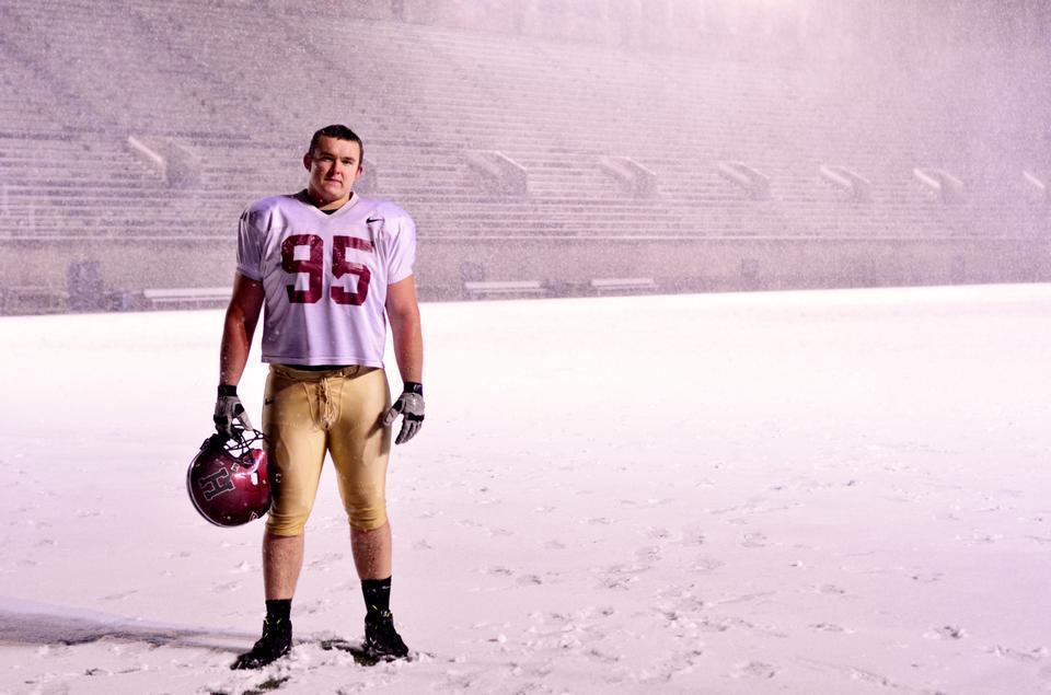 Senior Adam Riegel is one of a handful of walk-ons currently on the Harvard football team. 