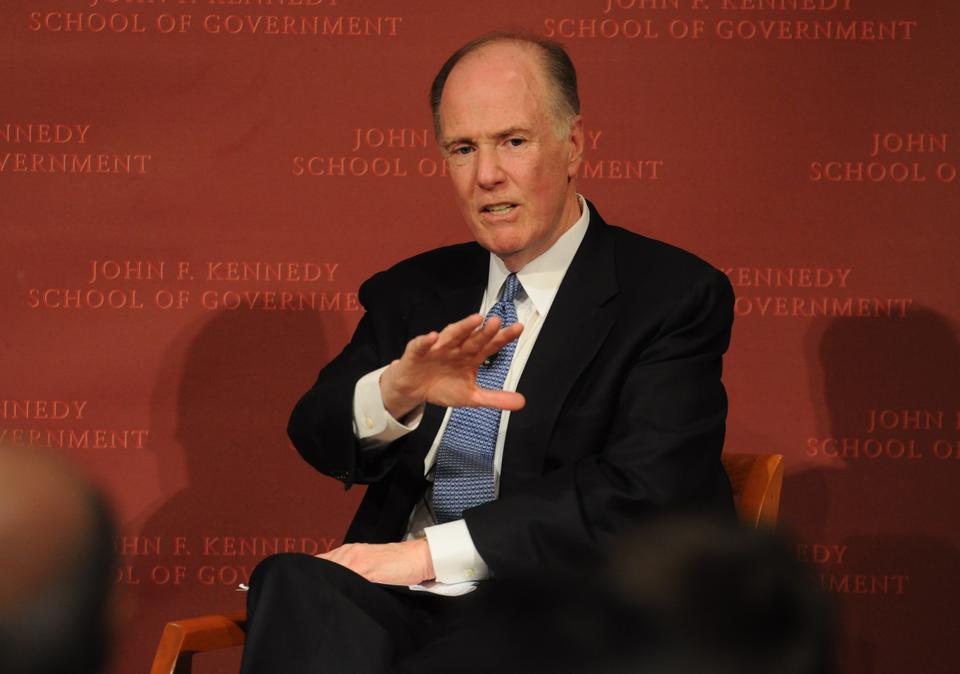 United States National Security Advisor Thomas E. Donilon discusses the country's recent policy and security concerns in the future on Wednesday at the Institute of Politics. 