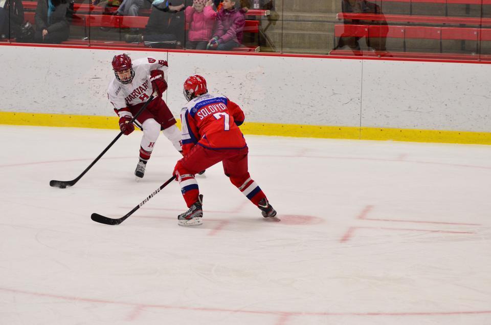 Fifteen minutes into the second period, sophomore Hillary Crowe put a shot past Russia’s goaltender to give the Harvard women’s hockey team a 3-0 advantage. Another goal 90 seconds later was the final score of the game as the Crimson topped Russia’s national team.