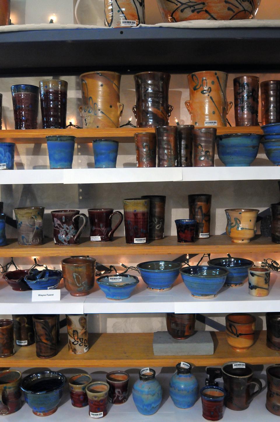 Wayne Fuerst's collection at the Harvard Ceramic Program's holiday sale.