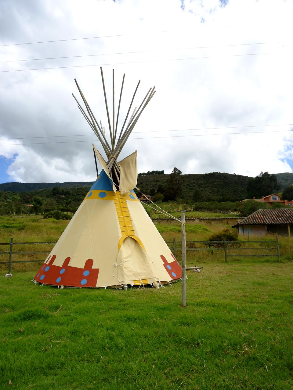 Although Sioux in origin, this tipi, built by La Juanita's owner, will house gatherings related to native religious ceremonies.