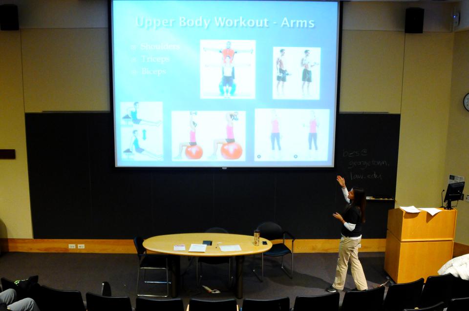 Fitness Discussion during Wintersession, Fong Auditorium
