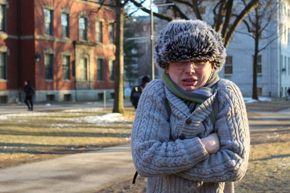 Don't be like this guy. Get inside on of Harvard's hot spots.