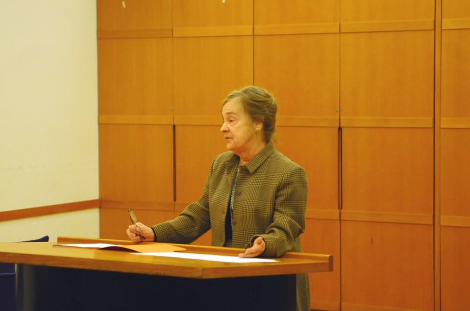 Congressman Michael Capuano’s (D-MA) Issues Director, Kate Auspitz, speaks on behalf of Congressman Michael Capuano on immigration policy and reform at Harvard Hillel on Wednesday evening. 