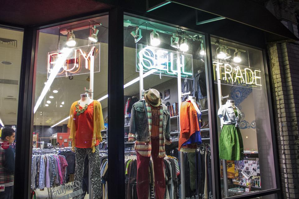 Whether buying or selling, Buffalo Exchange is a cheap, fashionable alternative to shopping with their average garment price of $15.