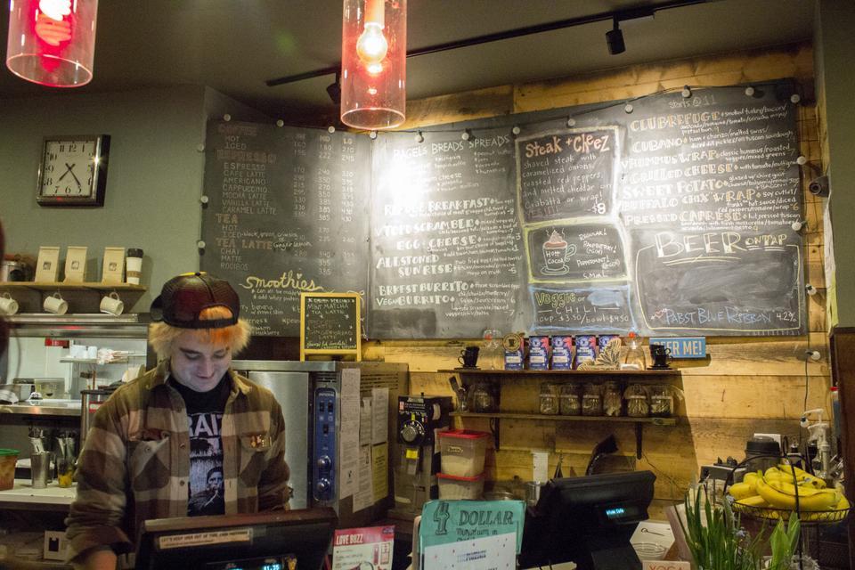 Serving sandwiches, locally brewed beer, and ice cream, Refuge Cafe is one of the only locally owned cafes in Allston.