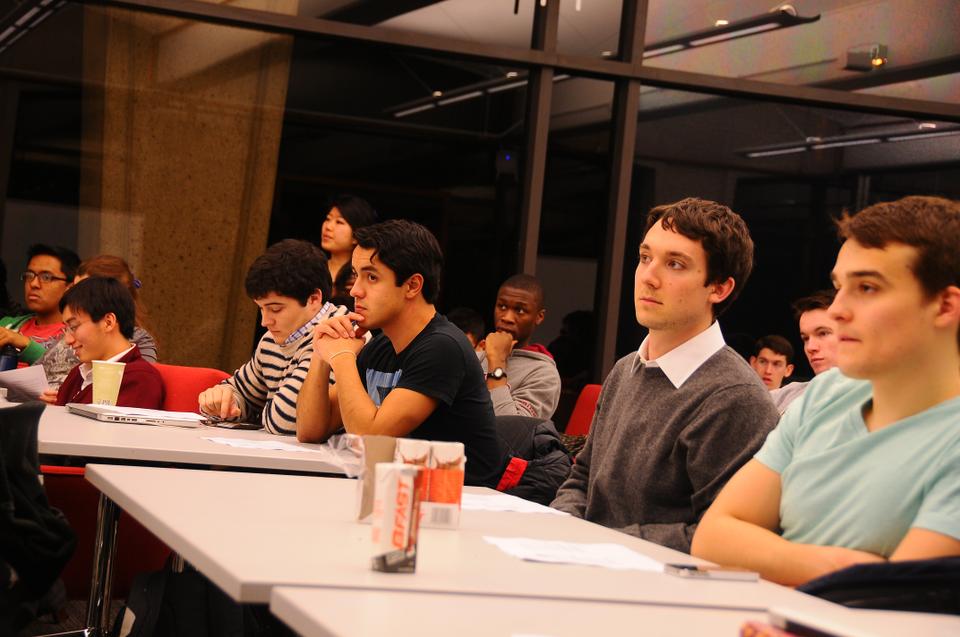 Student representatives listen on at the most recent UC meeting in the SOCH.