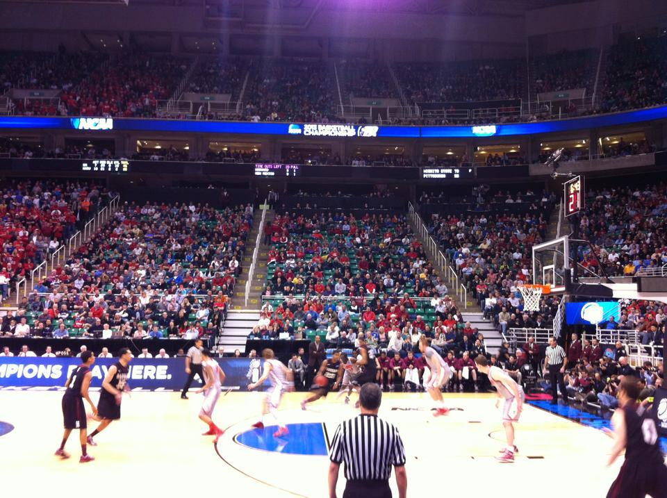 Harvard, which won its first NCAA tournament game on Thursday, beat the University of New Mexico, 68-62. 
