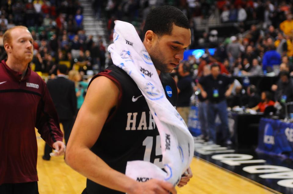In his final Harvard game, co-captain Christian Webster tallied eight points in a loss to Arizona in the third round of the NCAA Tournament.