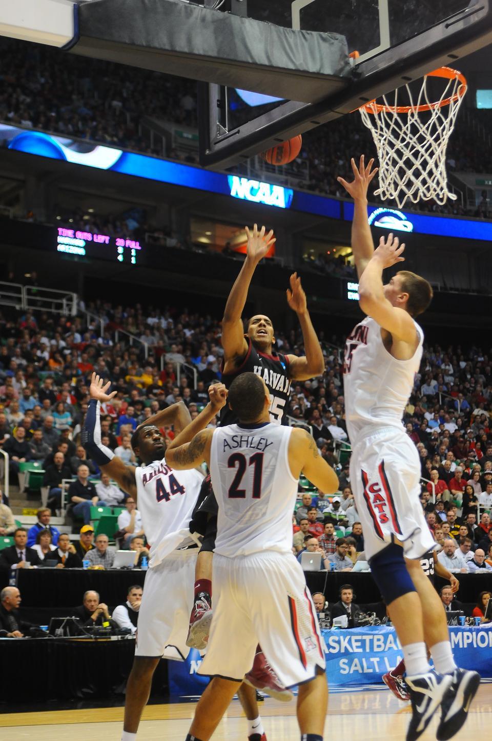 Arizona's length and athleticism proved too much for the Crimson to overcome in the third round of the NCAA Tournament on Saturday night.