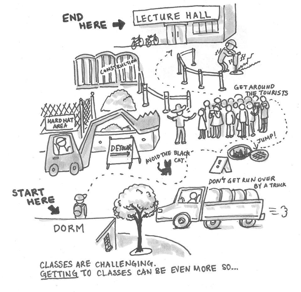 Classes are challenging. Getting to classes can be even more so...