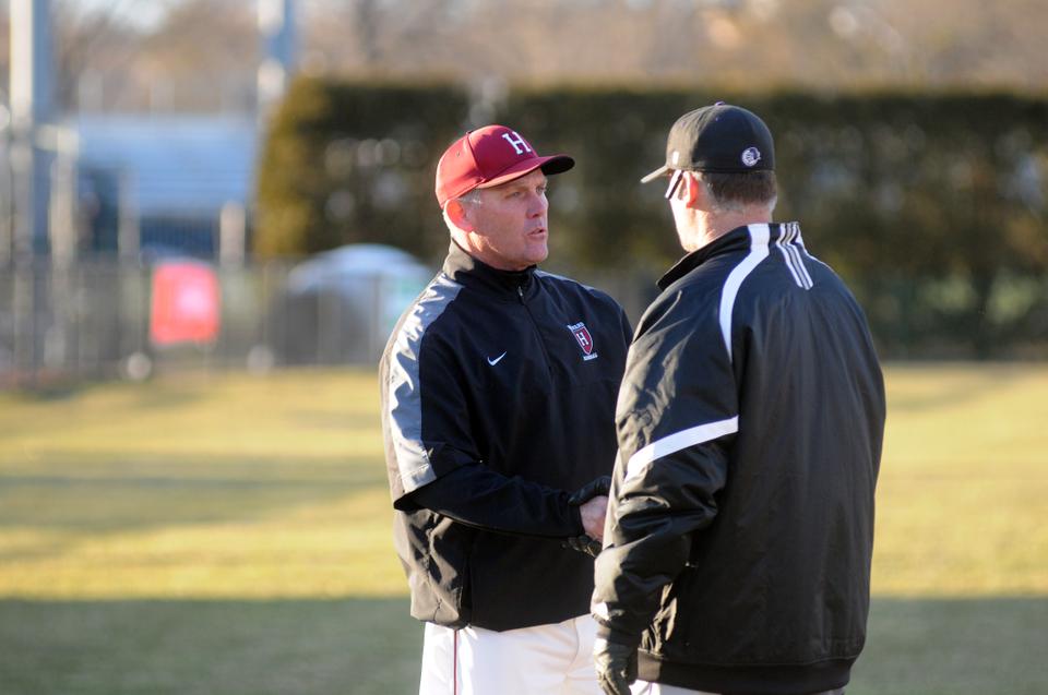 Coach Bill Decker left Trinity, where he had coached for over 20 years, to take over the Crimson in 2013