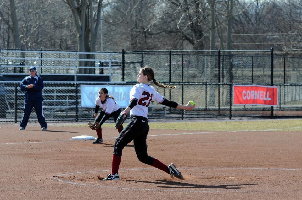 Freshman pitcher Morgan Groom is one of a trio of pitchers tasked with replacing Rachel Brown and Laura Ricciardone.