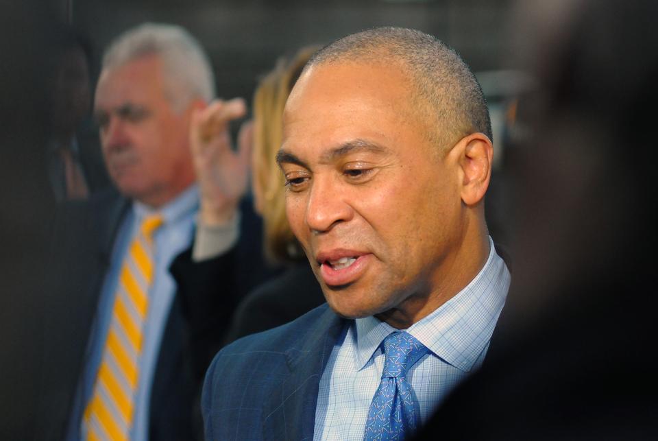 Governor Deval Patrick speaks to the press in front of the Copley Westin.  The media coverage following the incident has been frought with speculation from major national news networks.  In his statements, Governor Patrick has emphasized the thorough and methodical nature of the subsequent investigations.