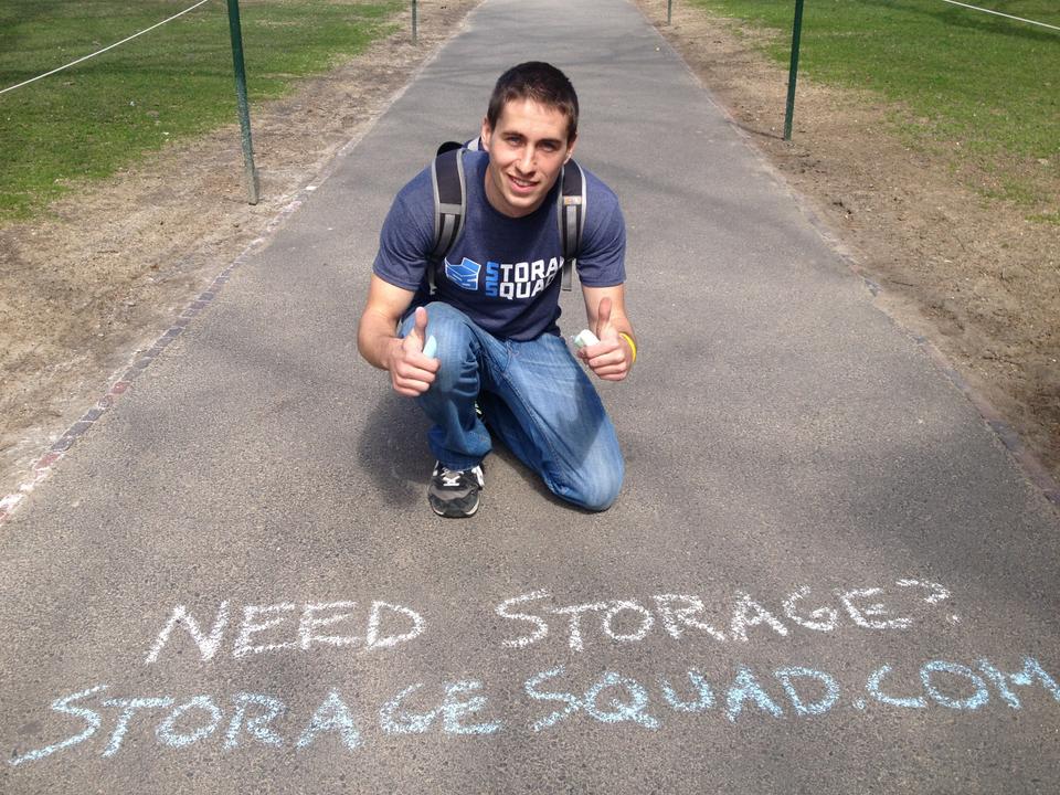 "Yeah, you can take my picture as long as you get Storage Squad in it."
