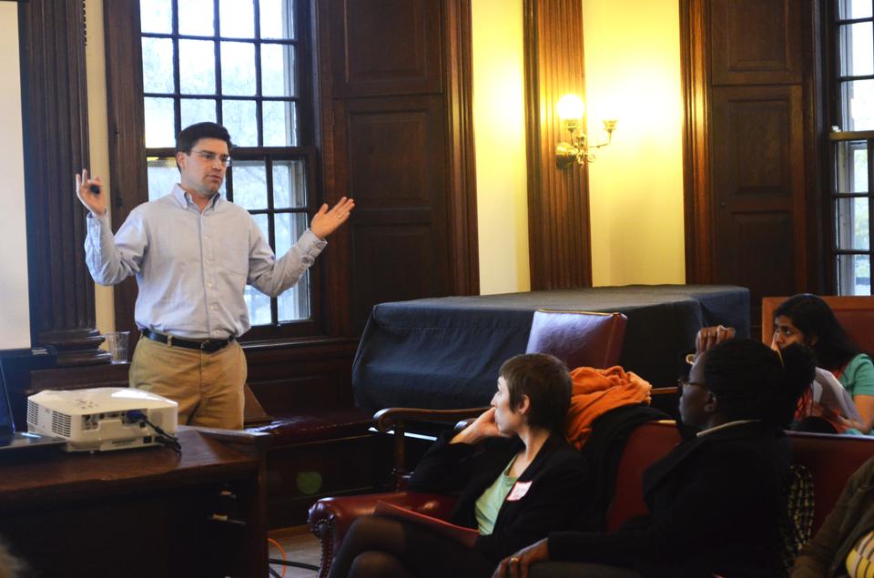 Dr. James W. Hopper, Clinical Instructor of Psychology at Harvard Medical School, discusses the brain's response to sexual assault. Dr. Hopper presented on the Neurobiology of Sexual Assault to a group of students, faculty members, and members of various counseling organizations on Tuesday evening, April 23rd, at the PBHA.