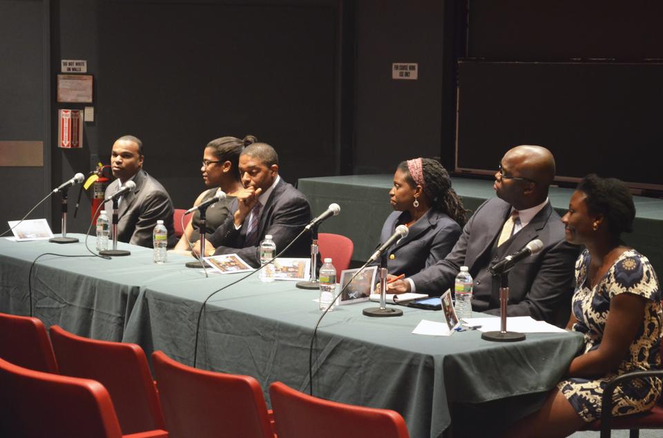 A panel of figures from the Harvard sports community discuss what it means to be an African American playing collegiate and professional sports. The Harvard Foundation presented commendations and facilitated the talk Tuesday at 7PM in Science Center C.
