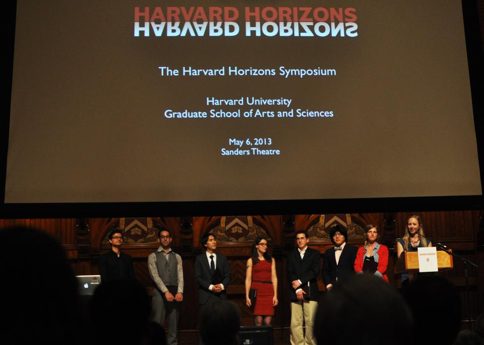 Harvard Horizons, an initiative to recognize and celebrate the contributions of PhD students at Harvard, awarded these 8 scholars on Monday, May 6th, 2013.  Fenna Krienen, Hansun Hsiung, Jeff Teigler, Liz Maynes-Aminzade, Aaron Kuan, Alex Fattal, Stephanie Dick and Edgar Barroso were named the 2013 Horizon Scholars.