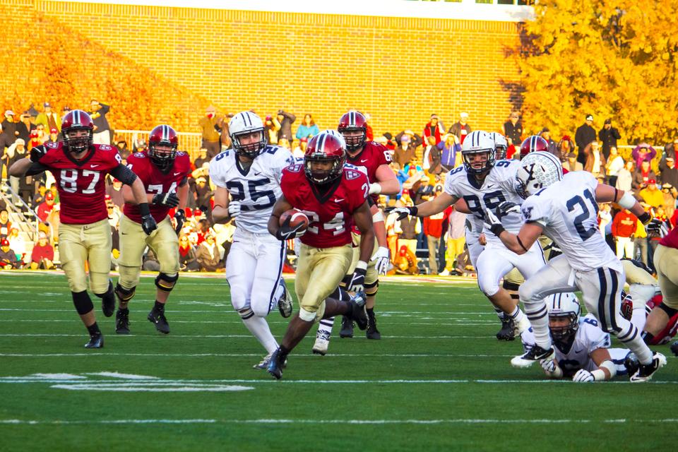 In a fitting end to an illustrious career, Scales exploded for a 63-yard score that lifted Harvard over Yale for the 11th time in 12 years.