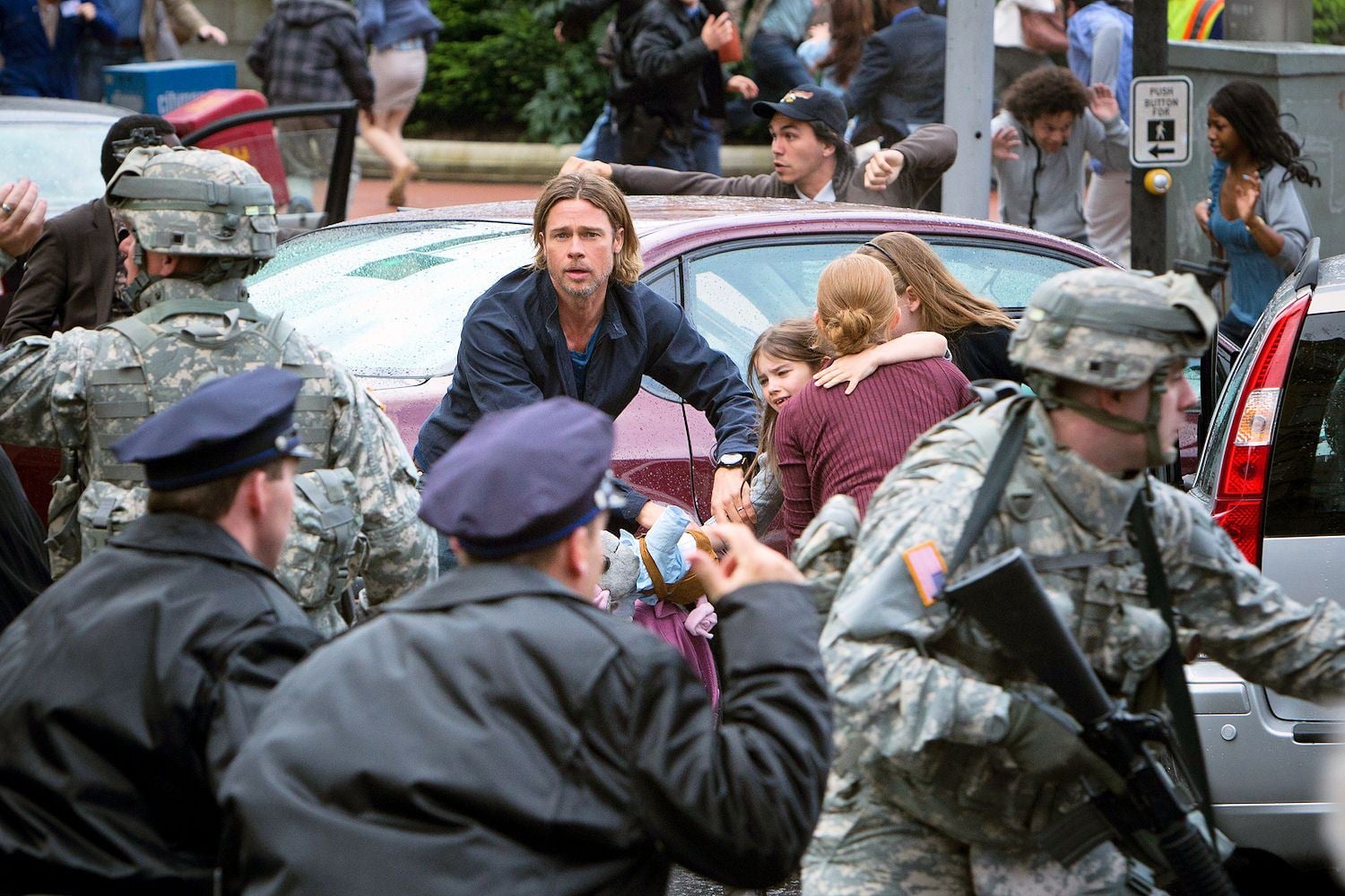 Brad Pitt is Gerry Lane, a former UN employee.