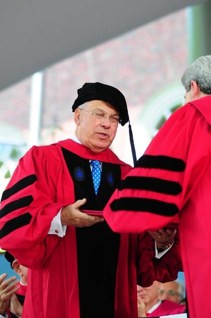 Boston mayor Thomas M. Menino received an honorary degree from Harvard in May 2013.