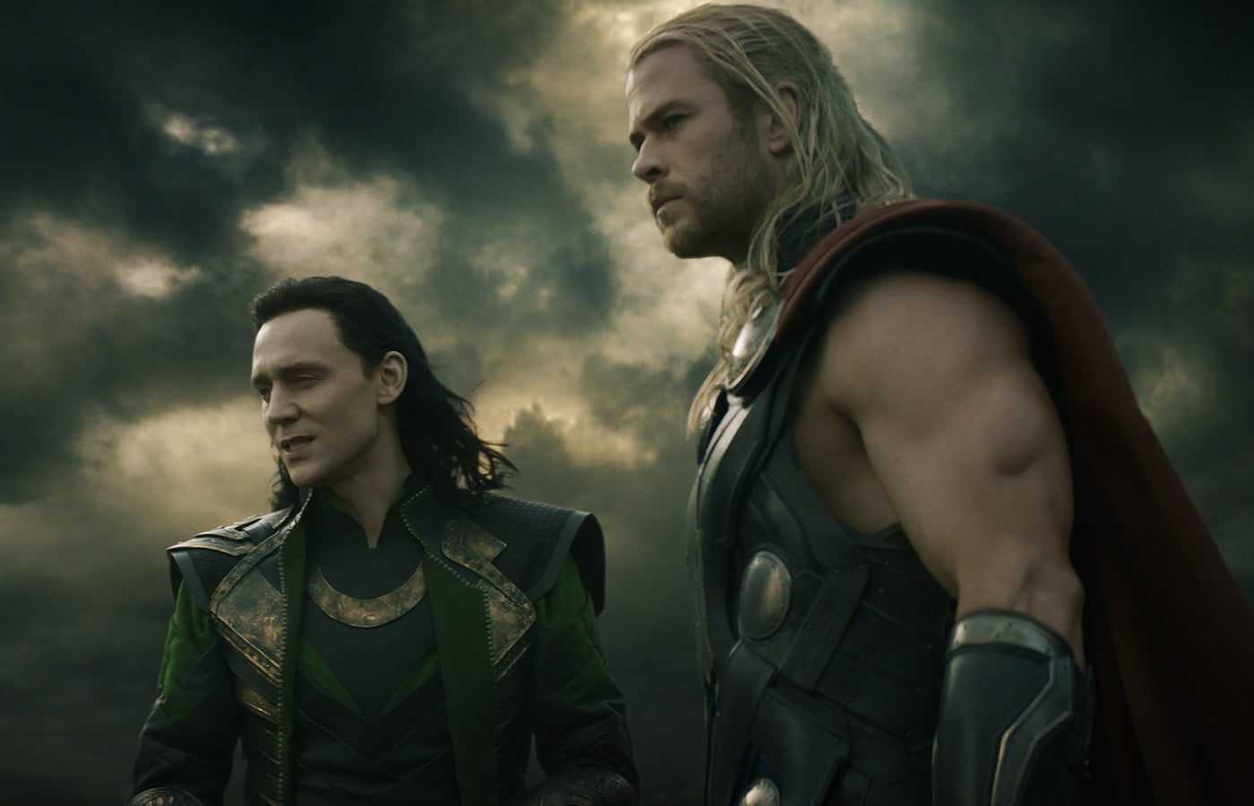 Tom Hiddleston and Chris Hemsworth star as uneasy brothers in "Thor: The Dark World."