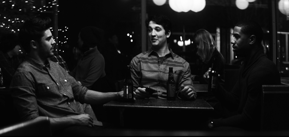 Zac Efron (left), Miles Teller (center), and Michael B. Jordan (right) star as three best friends in “That Awkward Moment.”